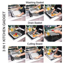 Collapsible Cutting Board with Dish Tub Basket - Justgrabit Inc.