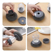 Soap Dispensing Dish Brush (1 Pc): Palm Brush, Kitchen Cleaning - Justgrabit Inc.
