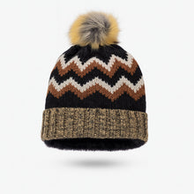 Winter Woolen Knitted Black Inside Fur Beanie Cap (1 Pc / Mix Design & Color) - justgrabit.in | Just Grab It