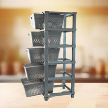 Multi - Purpose Anti - Slip 5 Layer Modular Drawer Storage System (68×33 Cm) - Justgrabit Inc.