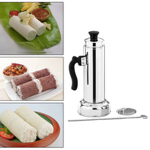 Puttu Maker Set with Steamer Plate & Pressure Cooker Top, Stainless Steel - justgrabit.in | Just Grab It