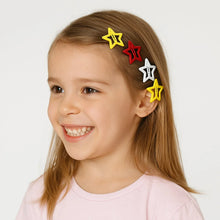 Metal Printed Star Shape Hair Clips (10 Pcs Set) - Justgrabit Inc.