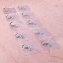 Heavy Duty Flower Adhesive Wall Hooks - (10 Pc / Set) - justgrabit.in | Just Grab It