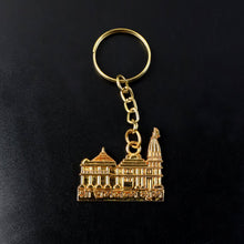 Premium Golden Metal Ram Mandir Keychain (1 Pc) - justgrabit.in | Just Grab It