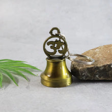 Om Symbol Temple Bell Metal Keychain (1 Pc) - justgrabit.in | Just Grab It