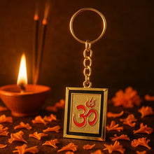 Om Trishul Symbol Golden Keychain (1 Pc) - justgrabit.in | Just Grab It