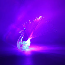 LED Fiber - Optic Peacock Decorative Night Light (1 Pc) - justgrabit.in | Just Grab It