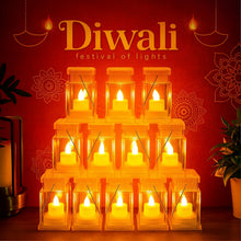 Set of 12 LED Storm Lantern Decorative Lights - justgrabit.in | Just Grab It