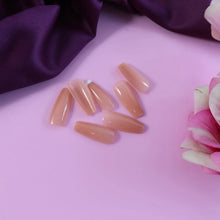 Elegant Nude Glossy Artificial Nail Tips fake nails (24 Pc Set) - justgrabit.in | Just Grab It
