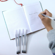 Transparent Smooth Writing Black Gel Pens Set of 6 Pieces - justgrabit.in | Just Grab It