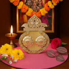 Kalash Shape Rakasha Bandhan Special Puja Thali (1 Pc) (Mix Design) - justgrabit.in | Just Grab It