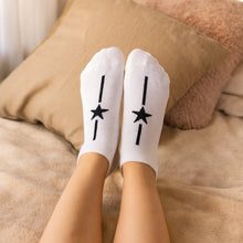 White Star Pattern Low - Cut Socks (1 Pair) - justgrabit.in | Just Grab It
