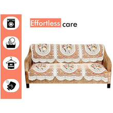 Elegant Floral Sofa Protector Runner - (Set / 132x28 Inch) - justgrabit.in | Just Grab It
