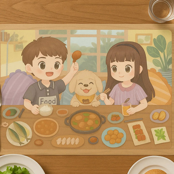 Cartoon - Themed Food Table Wall Poster 90x30 cm (1 Pc) - justgrabit.in | Just Grab It