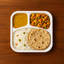 Compostable Bagasse 3 - Compartment Square Meal Plate - justgrabit.in | Just Grab It