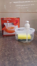 2 - in - 1 Double Layer Liquid Soap Dispenser with Pump & Sponge – Practical Kitchen & Hotel Sink Soap Pump Bottle (Rectangle) - Justgrabit Inc.
