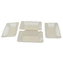 Rectangle Plastic Dinner Plate Snacks / Breakfast, Restaurant Serving Trays Home School Coffee Hotel Kitchen Office (8 Pcs Set) - Justgrabit Inc.