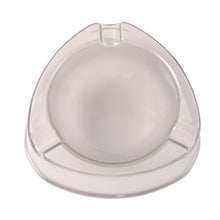 Oblivion Transparent White Ashtray with Cigarette Holder Grooves (1 Pc) - justgrabit.in | Just Grab It