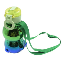 Cute Plastic Water Bottle with Strap & Stickers | Kids School Water Bottle with Straw (1 Pc) - Justgrabit Inc.