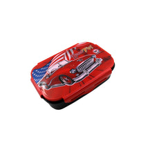 Beautiful Car Design Printed Plastic Lunch Box With Inside Small Box & Spoon for Kids, Air Tight Lunch Tiffin Box for Girls Boys, Food Container, Specially Designed for School Going Boys and Girls - justgrabit.in | Just Grab It