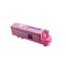 Double Decker Magic Truck Compass Multi Level Metal Truck Compass Pencil Case with Movable Wheels & Sharpener (Mix Design) - justgrabit.in | Just Grab It