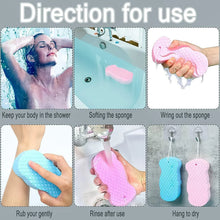 Ultra Soft Exfoliating Sponge | Dead Skin Remover Sponge For Body | Face Scrubber for Women and Men - Justgrabit Inc.