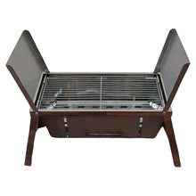 Portable BBQ / Barbecue Grill Stainless Steel Folding Charcoal Grill (1 Set / Net Weight : 2207 GM) - justgrabit.in | Just Grab It