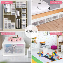 1 Layer Plastic Shoes Storage Box, Stackable Shoe Storage (1 pc / 32x21x12 CM) - justgrabit.in | Just Grab It