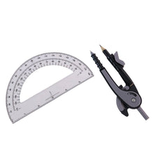 2 - Piece Geometry Protractor Set with Lock and Transparent Protractor - justgrabit.in | Just Grab It