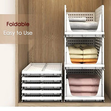 3 Layer Clothes Organizer for Wardrobe Cupboard Organizer for Clothes Foldable and Stackable Closet Organizer Drawer Organizer for Clothes, Multi Purpose Plastic Drawer - justgrabit.in | Just Grab It