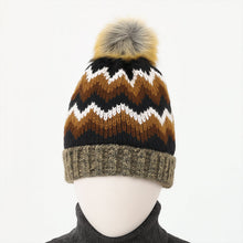 Winter Woolen Knitted Black Inside Fur Beanie Cap (1 Pc / Mix Design & Color) - justgrabit.in | Just Grab It