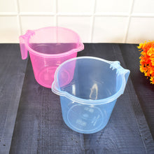 Plastic Round Transparent Bath Water Mug (5 pc / Mix colour / 1200 ML) - justgrabit.in | Just Grab It