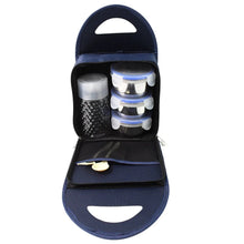 Compact Stainless Steel Airtight Lunch Box Set - 4 pcs (3 Leakproof Containers and 1 Bottle) - Justgrabit Inc.