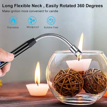 Long Flexible USB Rechargeable Electric Arc Lighter – Windproof, Flameless Plasma - justgrabit.in | Just Grab It