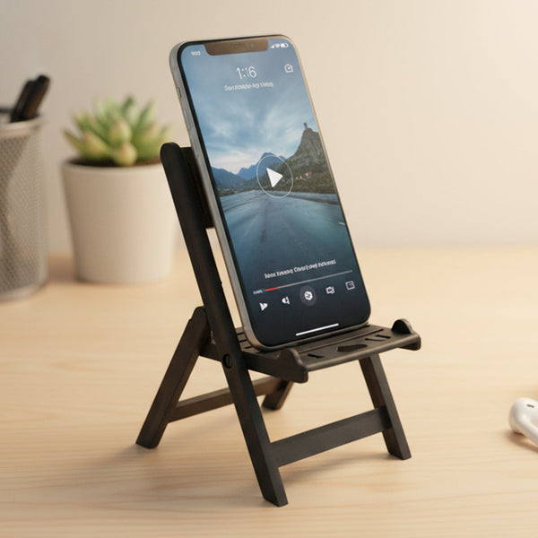Mini Chair Shape Mobile Stand Holder (1 Pc / Balck Color) - justgrabit.in | Just Grab It