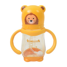 Baby Feeding Bottle with Handles & Straw (Mix Design, Size & Color / 1 Pc) - justgrabit.in | Just Grab It