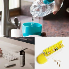 Multi - Use Pill & Water Bottle for Travel (600 Ml, Mix Color) - Justgrabit Inc.