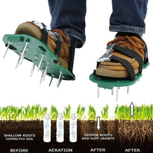 Lawn Aerator Sandals, Garden Grass Aerator Spiked Sandals Green Studded Shoes for Yard Patio Garden Excavation - Justgrabit Inc.
