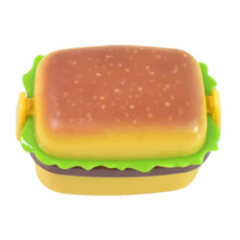 Plastic Burger Shape Small Size Double Hole Sharpener With Eraser (1 Set) - justgrabit.in | Just Grab It