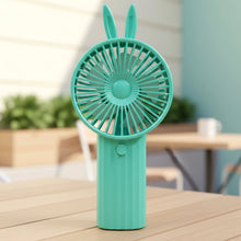 Cute Bunny Ear Design Portable USB Rechargeable Mini Handheld Fan (1 Pc) - justgrabit.in | Just Grab It