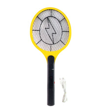 Yellow Rechargeable Electric Mosquito Killer Racket with Cable - justgrabit.in | Just Grab It