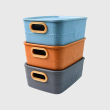 3 - Piece Plastic Multipurpose Storage Basket Bin Set with Handle (3 Pcs Set) - justgrabit.in | Just Grab It