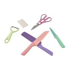 Professional Colorful Kitchen Knives Set (6 Pcs Set) - justgrabit.in | Just Grab It