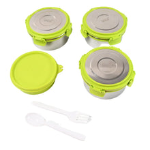 Stainless Steel Tiffin Lunch Box Container / Dabba with 4 Side Clip Lock Lid for Office & School Use/ Food Grade / Air Tight / Easy to Carry / Leak Proof - Justgrabit Inc.