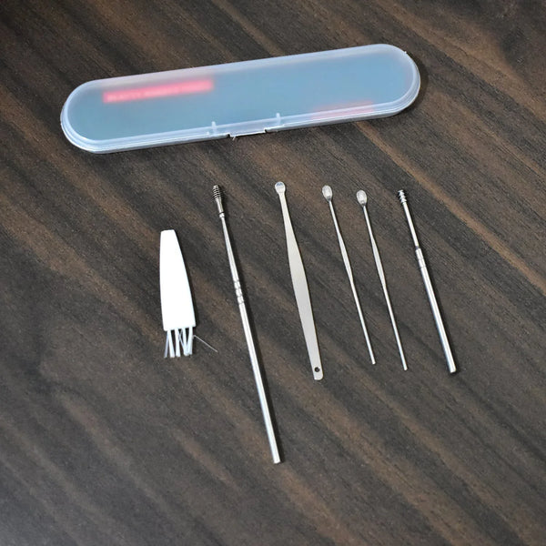 6Pcs Earwax Removal Kit | Ear Cleansing Tool Set | Ear Curette Ear Wax Remover Tool - Justgrabit Inc.