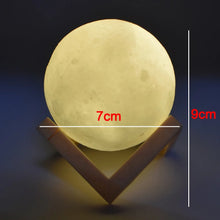 3D Moon Lamp with Color Changing Sensor Touch & Crystal Ball Stand - Justgrabit Inc.