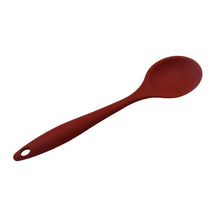 HEAT RESISTANT SILICONE BASTING SPOON NON - STICK SPOON HYGIENIC SOLID COATING COOKWARE KITCHEN TOOLS (27CM) - justgrabit.in | Just Grab It