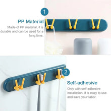 Toothbrush Holder Plastic Bathroom Accessories Organizer Wall Mounted Hanging Mount Shelf & Hooks (1pc) - justgrabit.in | Just Grab It