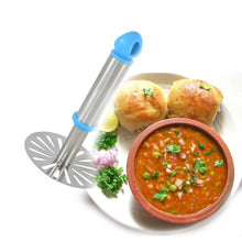 Ganesh Potato / Pav Bhaji Masher with Plastic Handle, Silver & Plastic - Oval Pav Masher, Potato 1 - Piece, Smasher Handle, Multicolor - Justgrabit Inc.