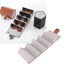 5 Slots Sunglasses Organizer Box, Glass Holder Box, spectacle case of sunglasses, Specs case, Foldable Travel Glasses Case Storage (1 Pc) - Justgrabit Inc.